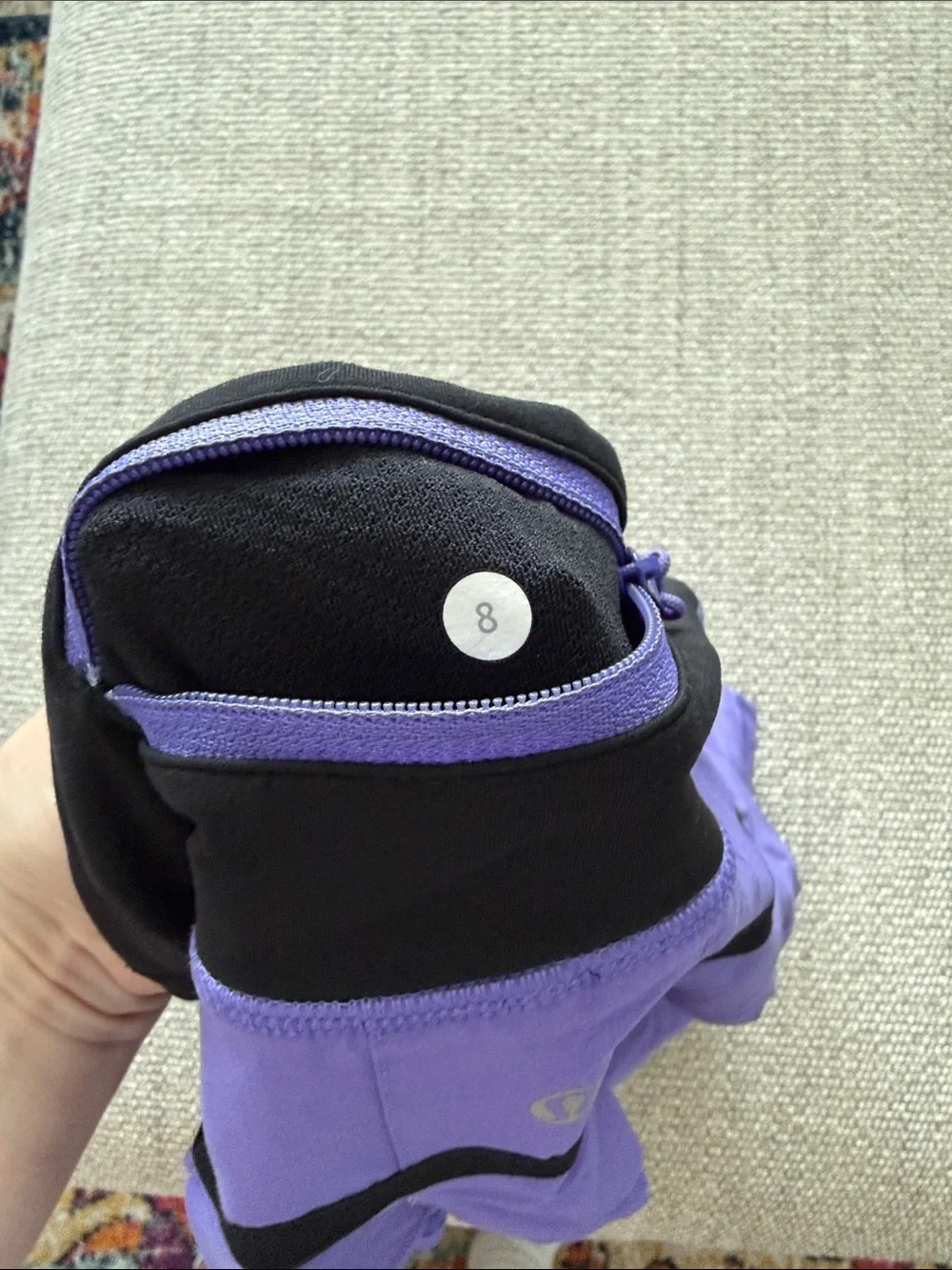 lululemon athletica Purple Tiered Ruffle Skater Skirt with Black Waistband